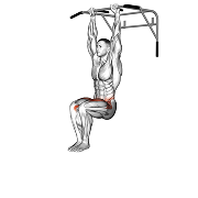 Releve de genoux en suspension