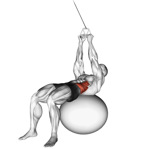 Russian twists sur Swiss ball (Poulie)