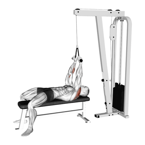 Face pull couché à la poulie