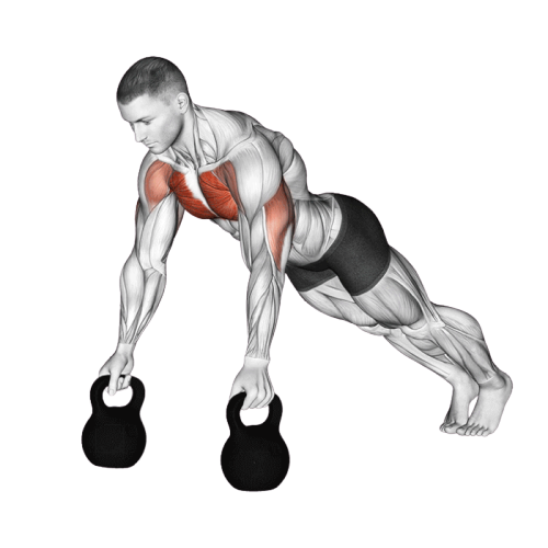 Pompe avec kettlebells
