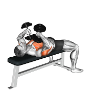 Developpe triceps coudes ecarte (Halteres)